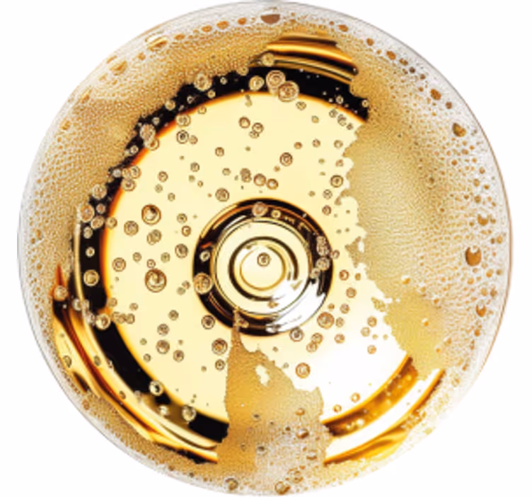 Champagne glass design coaster - TenStickers