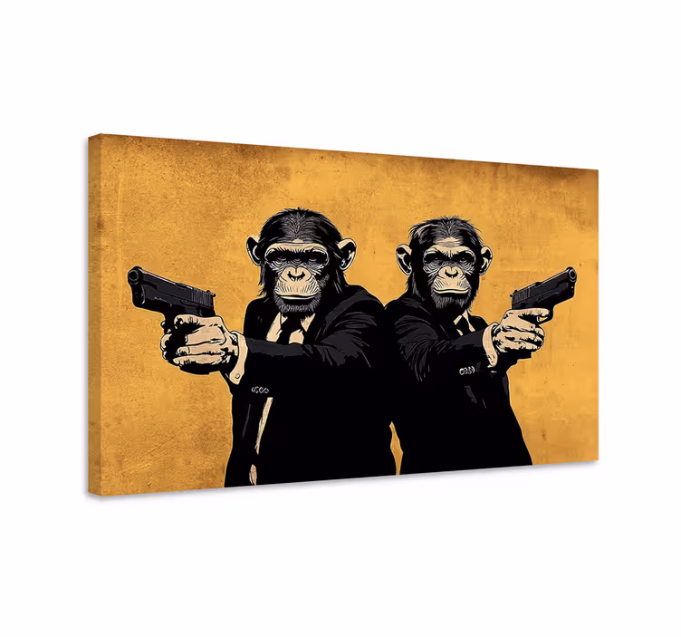 Monkey Pulp fiction canvas art - TenStickers