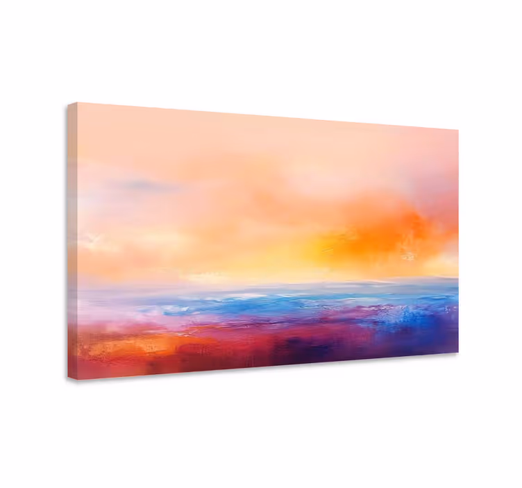 Artistic sunset landscape canvas - TenStickers