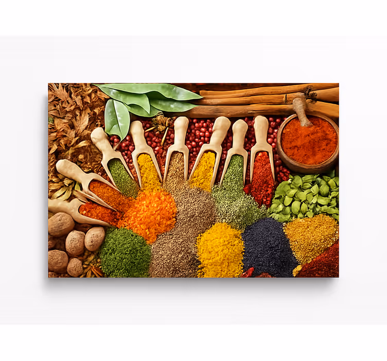 Realistic spices design kitchen canvas print - TenStickers