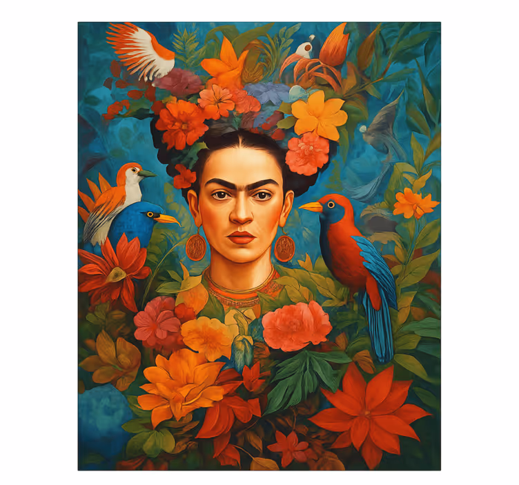 Frida Kahlo exotic birds canvas art - TenStickers