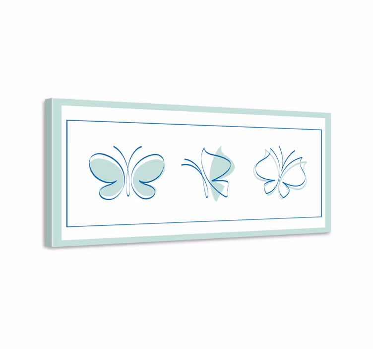 Butterfly canvas of silhouetted tile butterflies - TenStickers