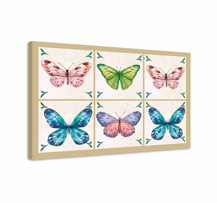 Butterfly canvas butterfly tiles - TenStickers