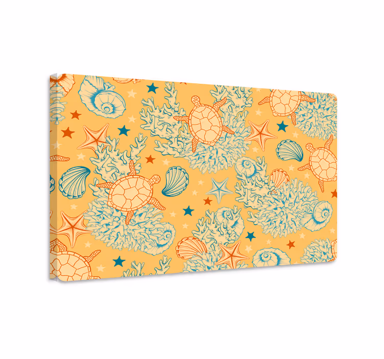 Fish canvas underwater life soft colors laptop - TenStickers