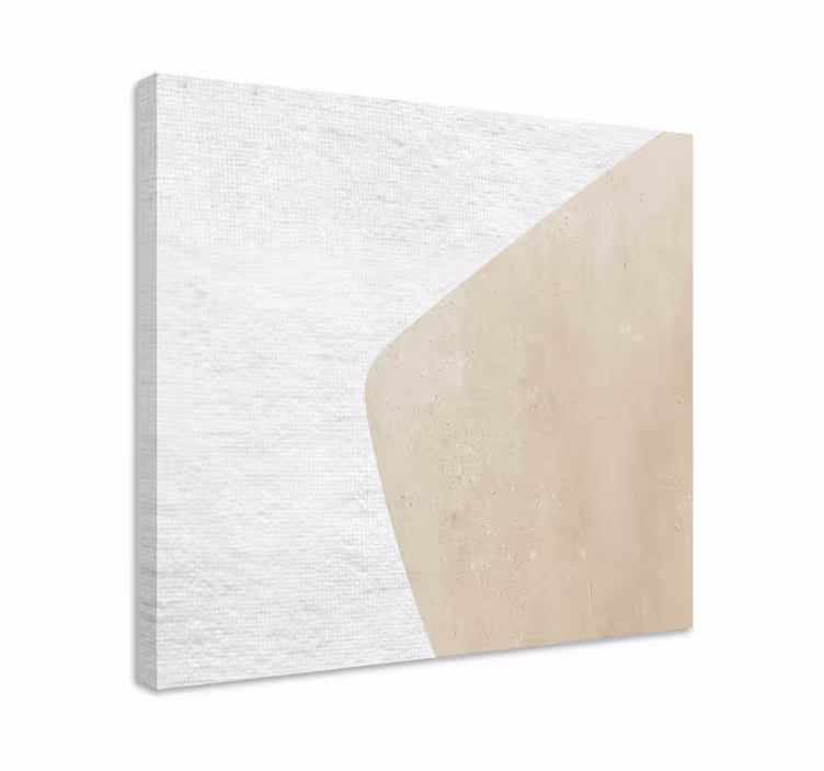 Beige canvas print minimalist artwork - TenStickers