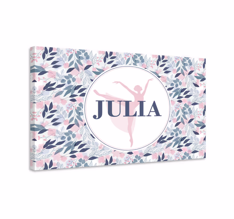 Personalized Ballerina Art people canvas - TenStickers