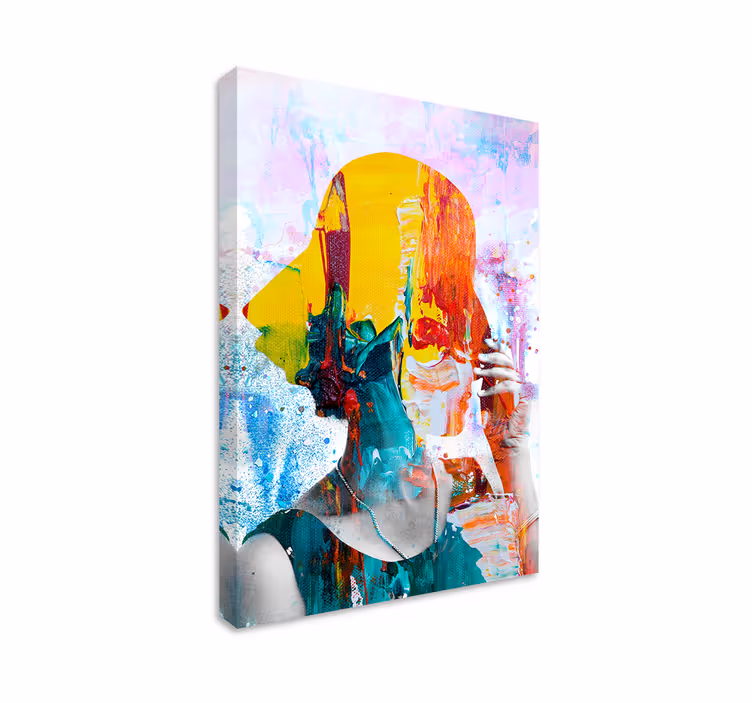 Vibrant Colorful Outline abstract wall art - TenStickers