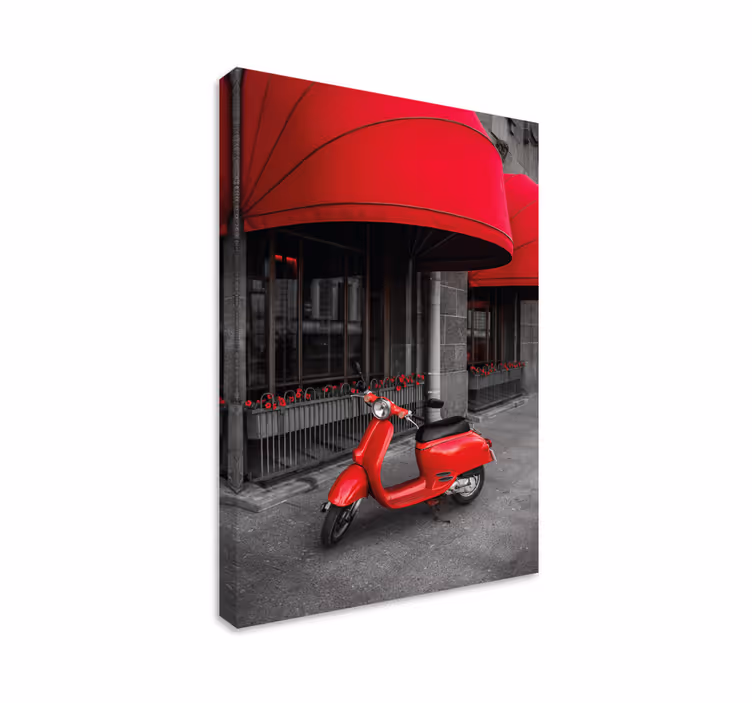 Selective Color Scooter Canvas - TenStickers