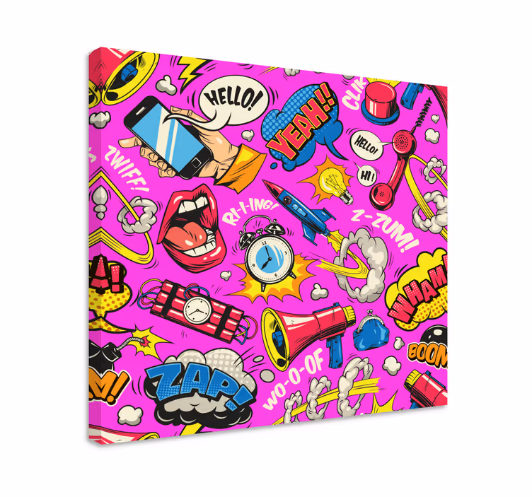 Canvas comic explosions art print - TenStickers