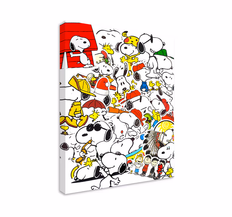 Animated Dog Adventures Canvas - TenStickers