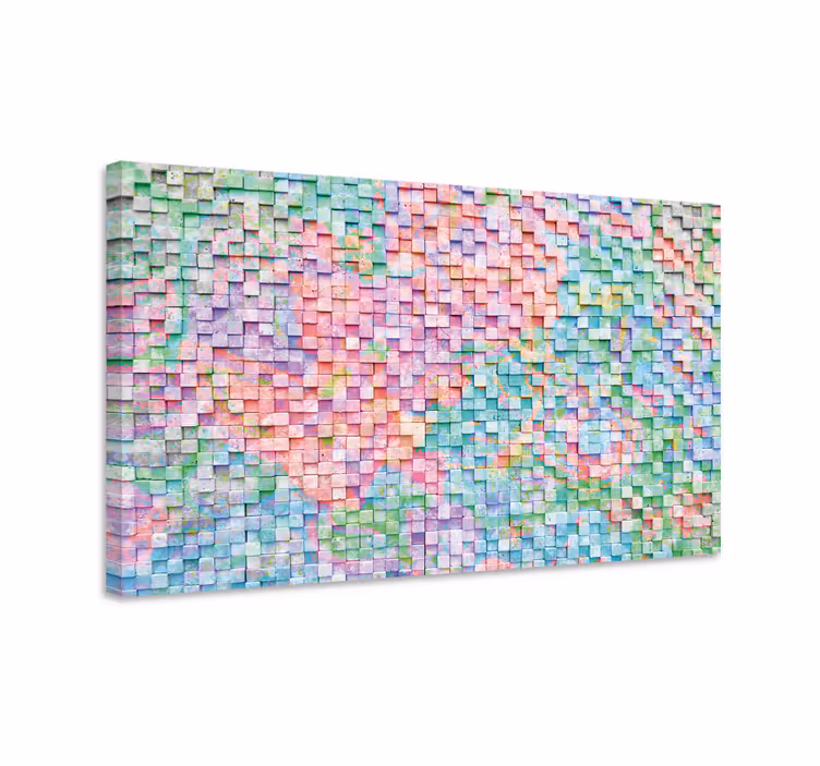 Mosaic Spectrum geometric canvas - TenStickers