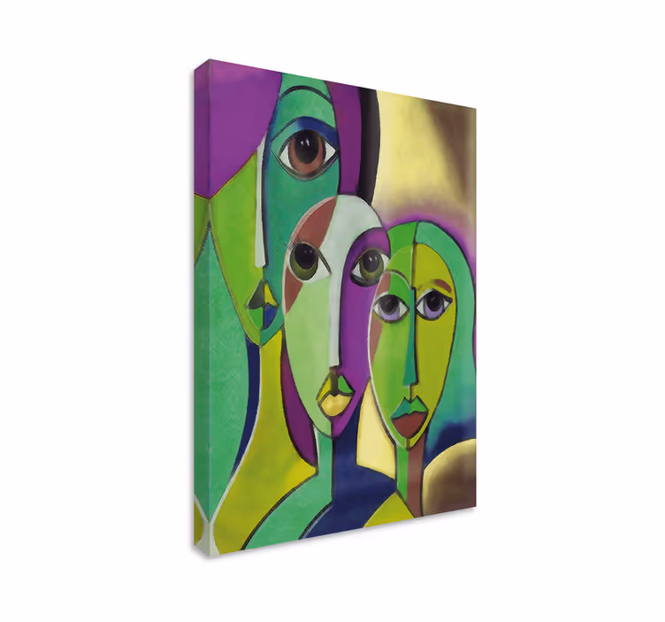 Canvas art abstract faces composition - TenStickers