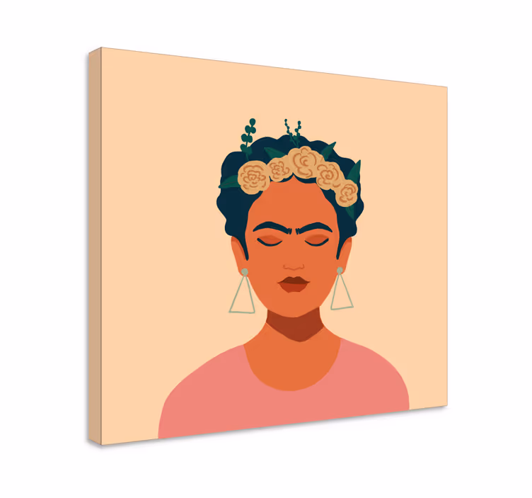 People canvas frida inspired artwork - TenStickers