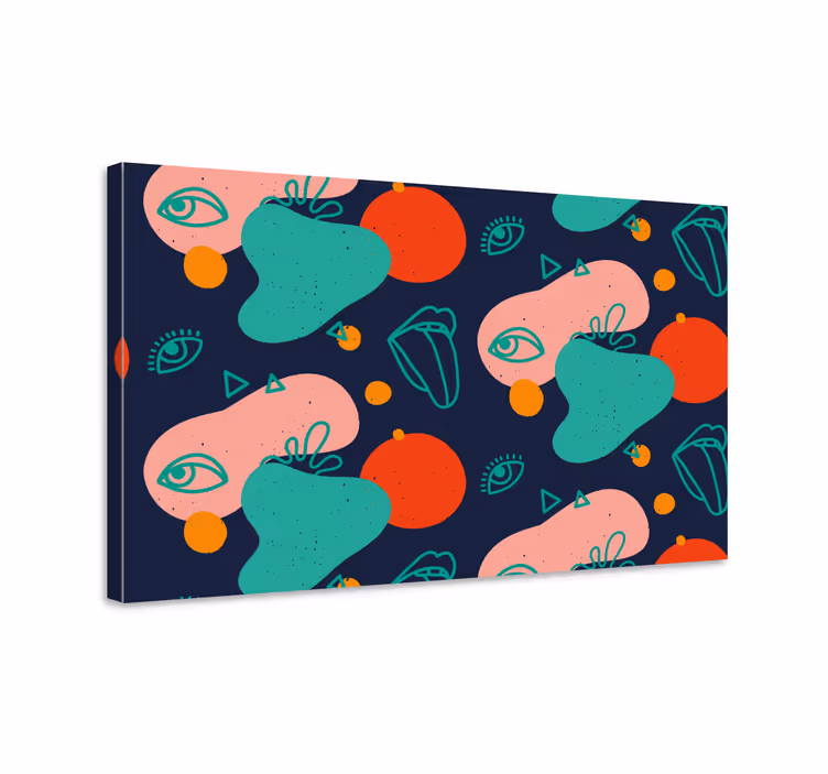 Abstract wall art abstract faces composition - TenStickers