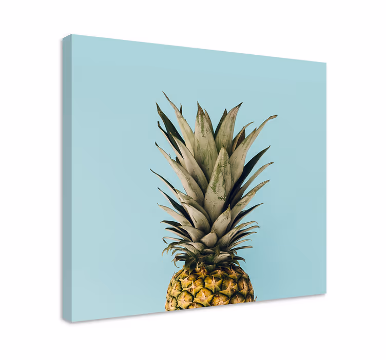 Fruit canvas wall art pineapple top view - TenStickers