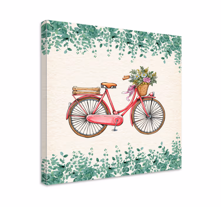 Rustic vintage bicycle rustic canvas art - TenStickers
