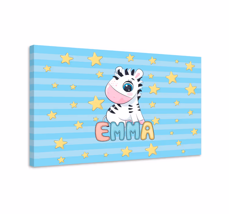 Stag canvas cute zebra figurine - TenStickers