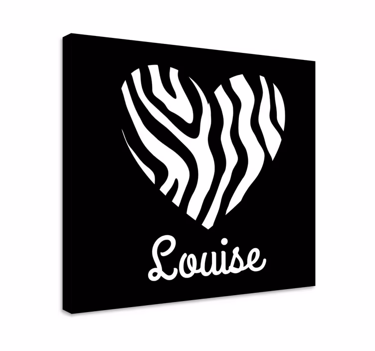 Quote canvas with personalized heart design - TenStickers