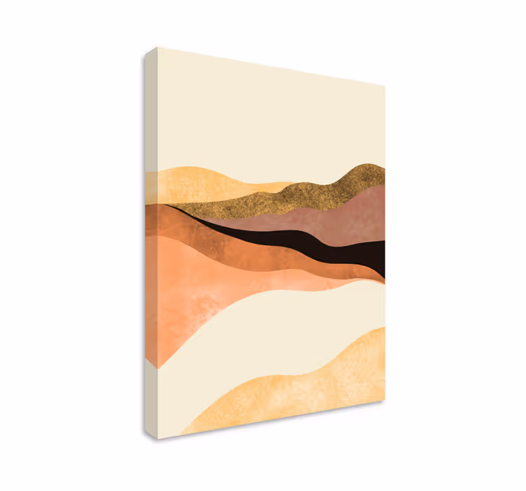 Abstract wall art gentle waves flow - TenStickers