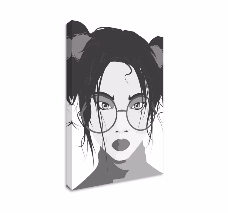 Stylish young woman people canvas - TenStickers