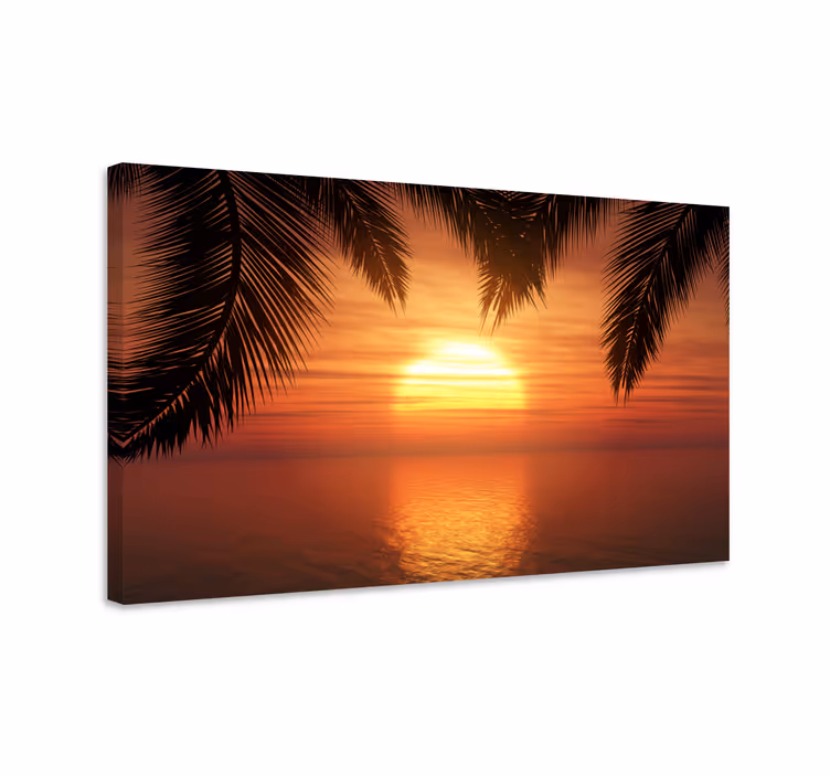Twilight above sea landscape canvas - TenStickers