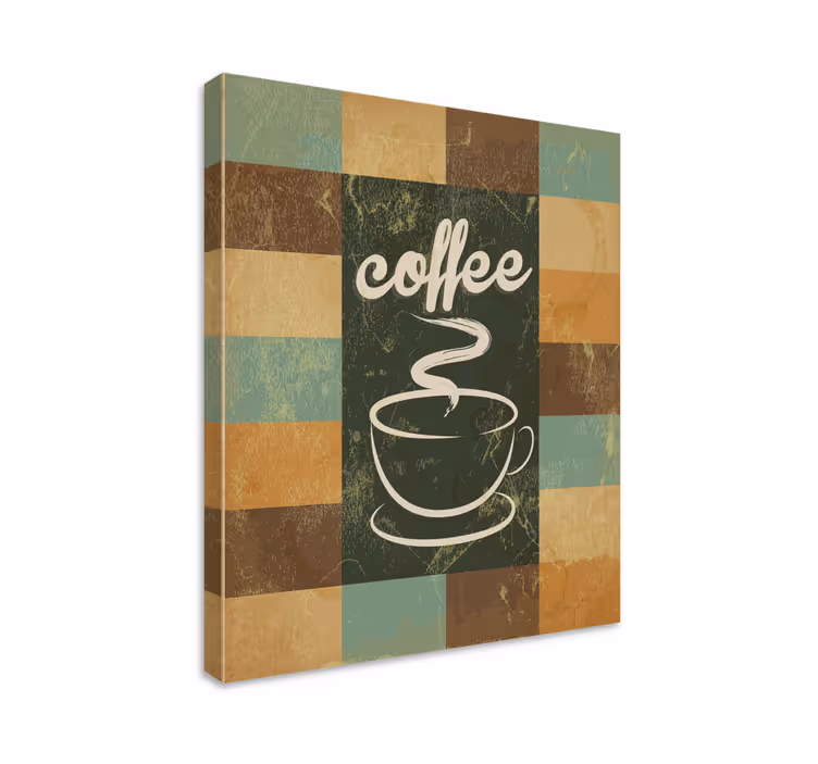 Quote canvas coffee break motivation - TenStickers