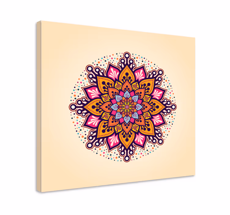 Zen canvas art complex botanical mandala - TenStickers