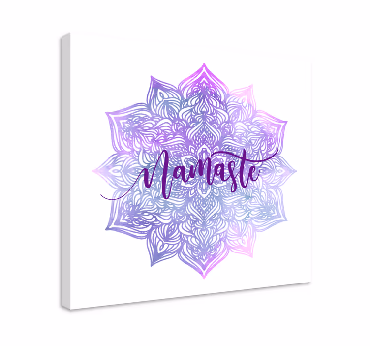 Purple Mandala Namaste mandala canvas wall art - TenStickers