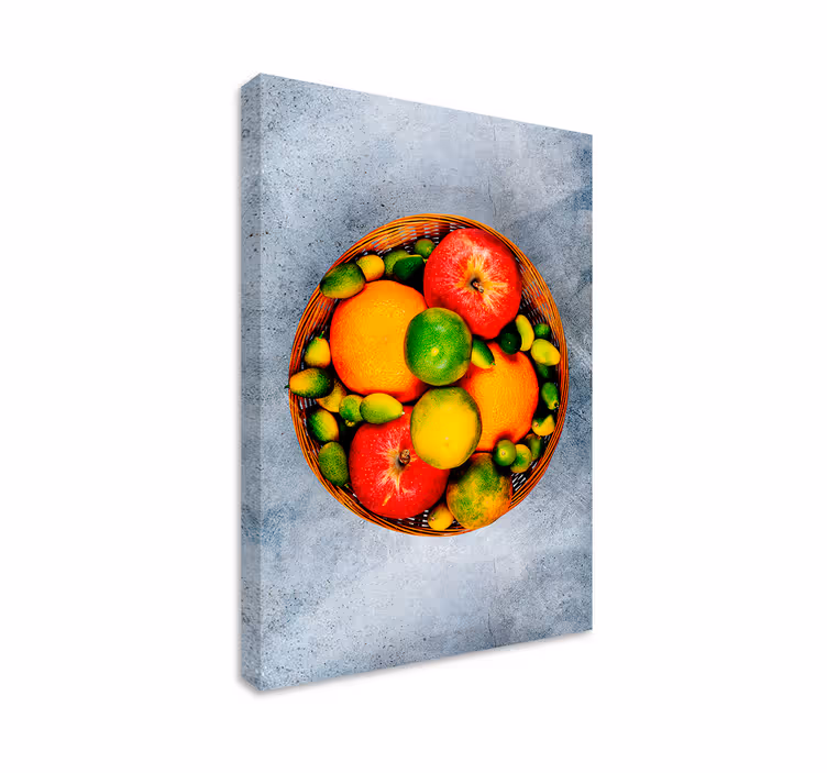 Vibrant Fruit Basket fruit canvas wall art - TenStickers