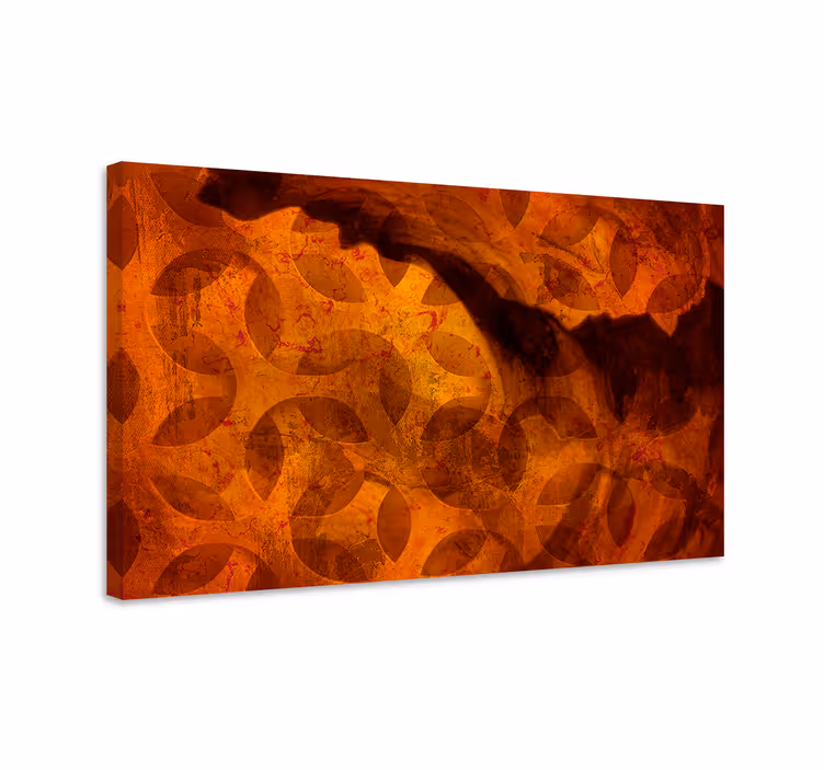 Abstract wall art with detailed leaf designs - TenStickers