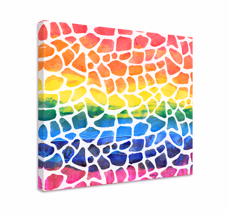 Fruit canvas wall art vibrant mosaic design - TenStickers