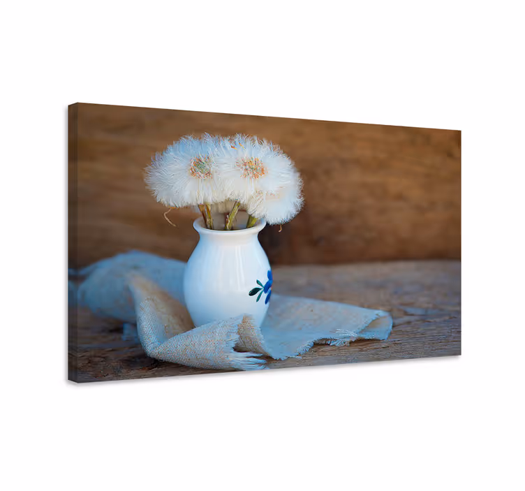 Dandelion puff bouquet flowers canvas - TenStickers