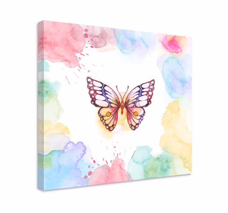 Butterfly canvas artistic fluttering butterfly - TenStickers