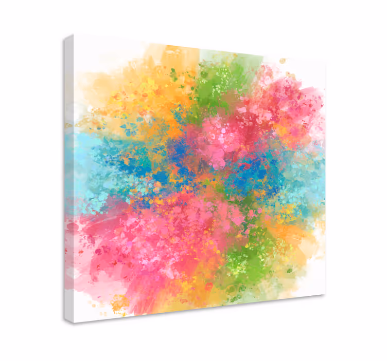 Abstract wall art in lively color explosion - TenStickers