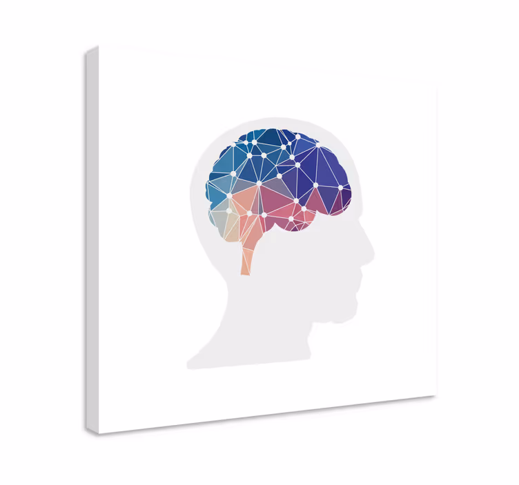 Quote canvas brain network connections - TenStickers