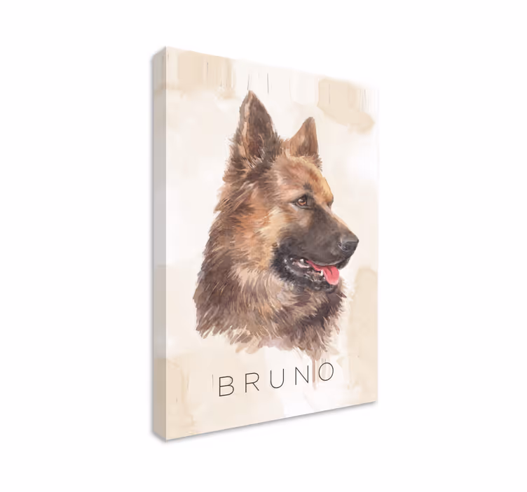 Dog wall art german shepherd portrait - TenStickers