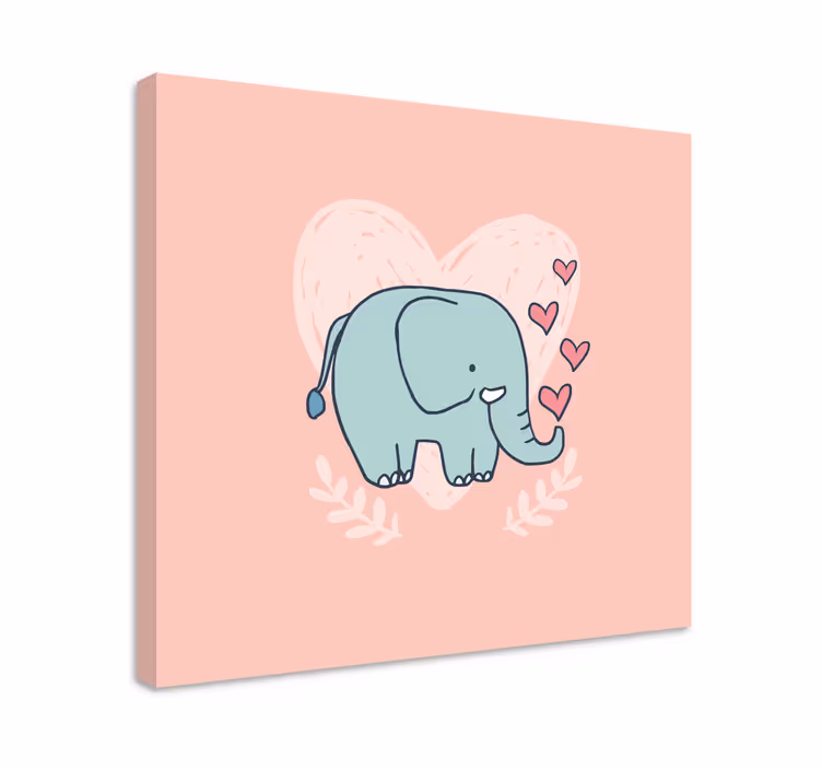 Elephant wallart cute elephant love - TenStickers