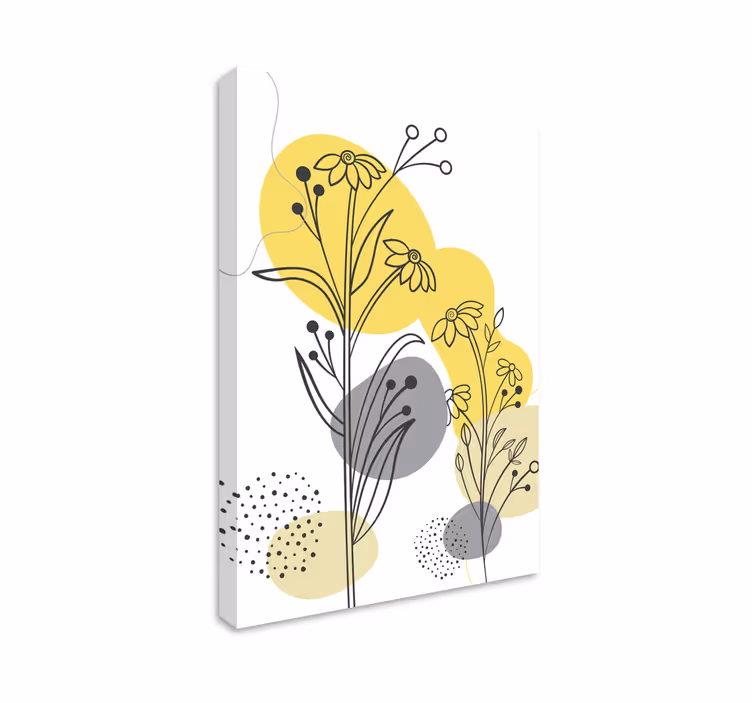 Flowers canvas ornate botanical arrangement - TenStickers