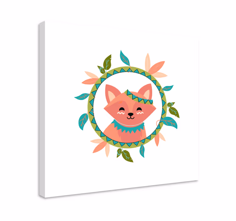 Cat wall art charming fox portrait - TenStickers