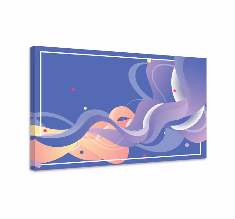 Modern canvas art with fluid abstract forms - TenStickers