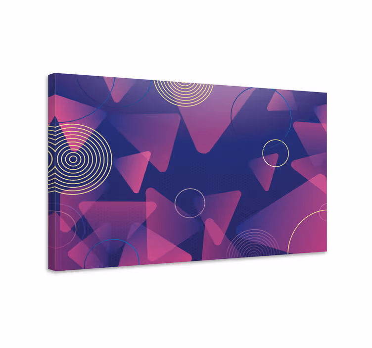 Geometric canvas dynamic shapes design - TenStickers
