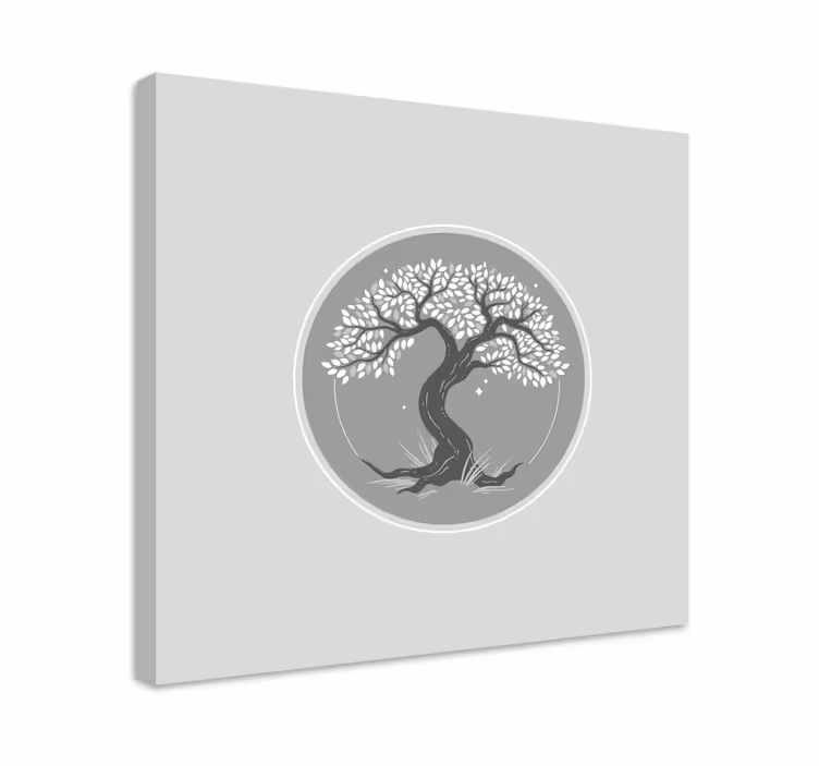 Stylised tree silhoutte picture canvas  - TenStickers
