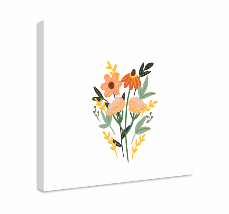 Flowers canvas charming floral arrangement - TenStickers