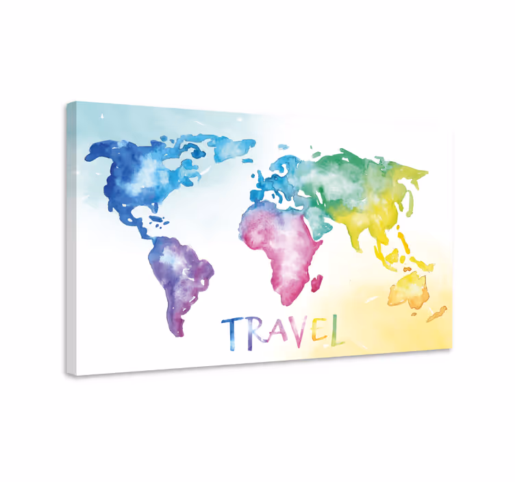 World map wall art travel map - TenStickers