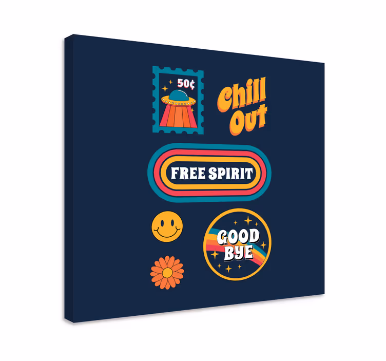 Chill free spirit quote canvas - TenStickers