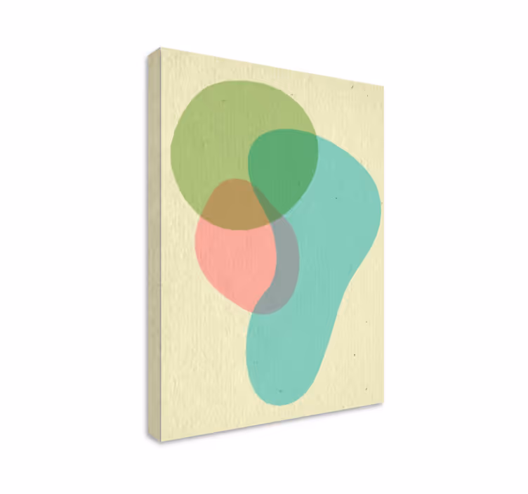Abstract wall art fluid shape design - TenStickers