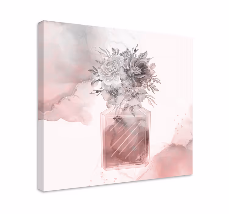Flowers canvas floral arrangement vase - TenStickers