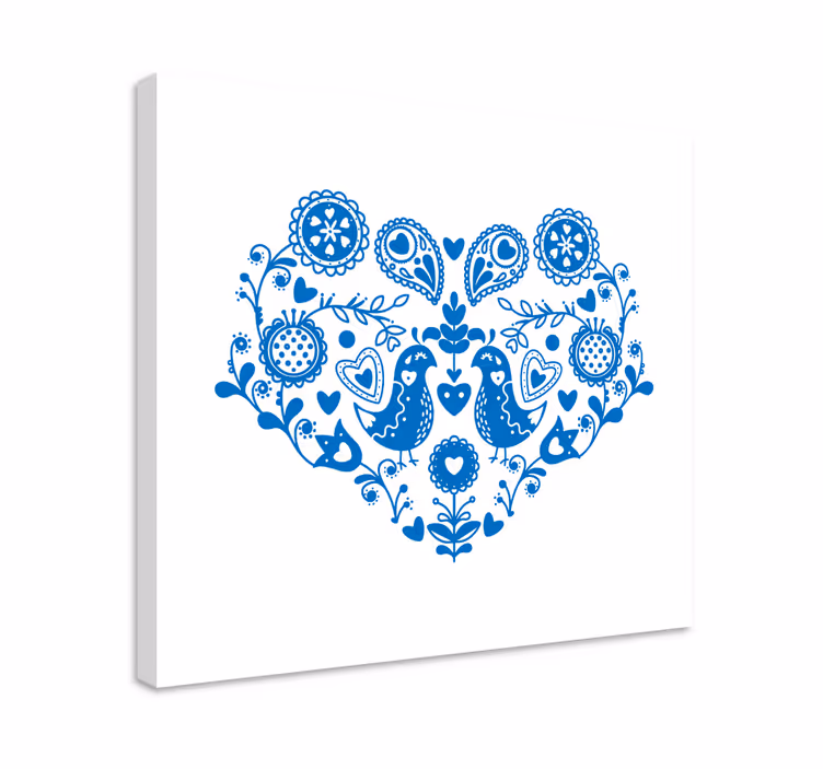 Fruit canvas wall art heart pattern birds - TenStickers