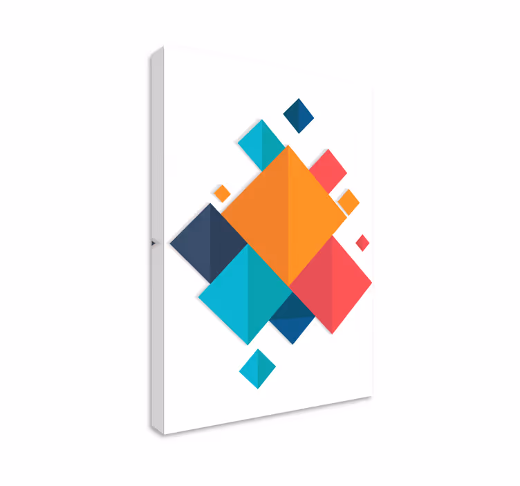 Vibrant shapes geometric canvas - TenStickers
