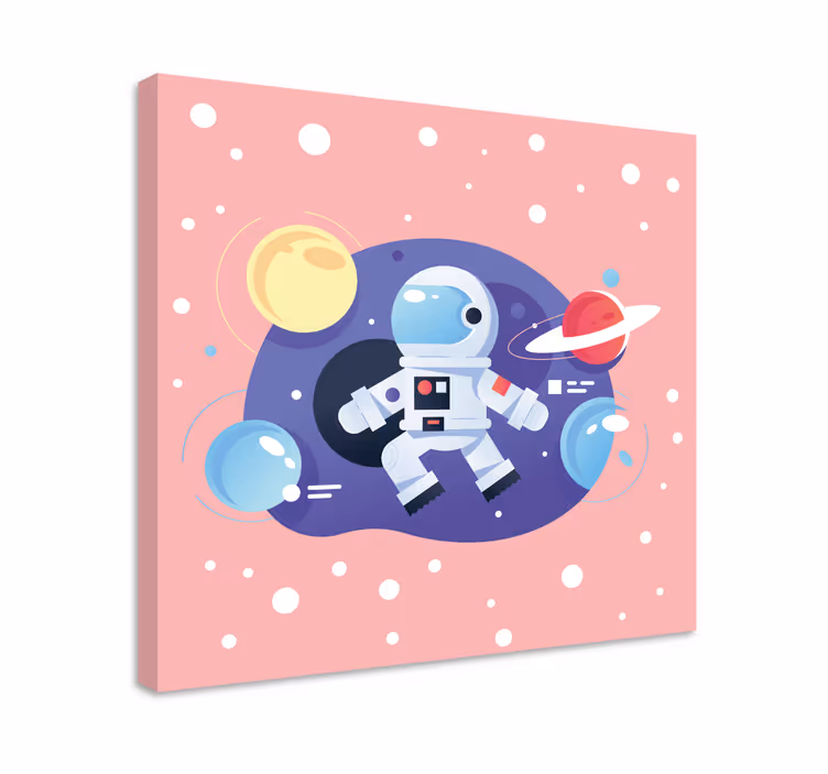 Space adventure explorer video game canvas art - TenStickers